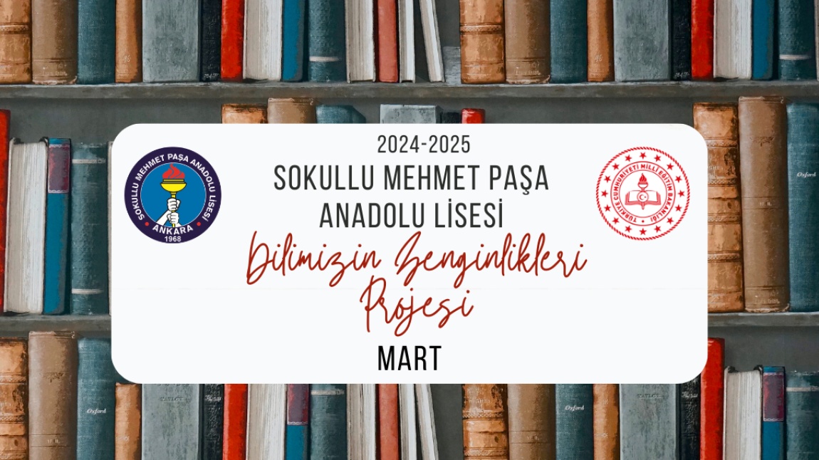 DİLİMİZİN ZENGİNLİKLERİ PROJESİ MART AYI ÇALIŞMASI